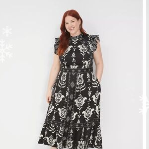 Lane Bryant Black and White Maxi Dress
